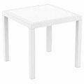 Siesta 31 in. Orlando Resin Wickerlook Square Dining Table White ISP875-WH